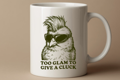 Too Glam to Give a Cluck SVG - Funny Chicken with Sunglasses Product Image 3