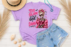 Too Glam To Give A Damn PNG, Glam Skeleton Sublimation Product Image 4