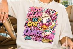 Too Glam To Give A Quack PNG, Sassy Duck Sublimation Product Image 2
