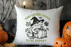 Too Gourd-Geous to Be Spooky SVG | Cute Halloween Frog PNG Product Image 2