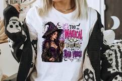 Too Magical for Bad Vibes Gothic Witch PNG Sublimation Art Product Image 2
