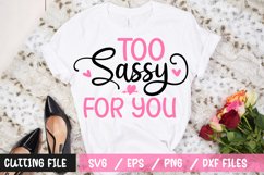 Too sassy for you svg file Product Image 1