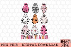 Too Cute To Spook 9 Ghosts PNG Sublimation Design Product Image 2