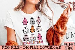 Too Cute To Spook 9 Ghosts PNG Sublimation Design Product Image 1