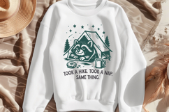 Took a Hike Took a Nap SVG PNG Funny Camping Raccoon Tent Product Image 3