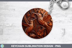 GorgeousTooled Leather Keychain design.