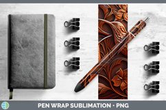 GorgeousTooled Leather Pen Wrap design.