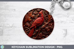 GorgeousTooled Leather Keychain design.