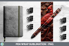 GorgeousTooled Leather Pen Wrap design.