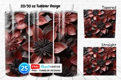 Tooled Leather Flowers 20/30oz Tumbler, BONUS 25 Tumbler Product Image 1