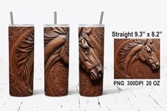 Tooled Leather Horse Tumbler Wrap, Horse Tumbler Wrap Product Image 1