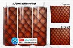 Tooled Leather Texture 20/30oz Tumbler, BONUS 25 Tumbler Product Image 1