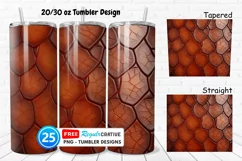 Tooled Leather Texture 20/30oz Tumbler, BONUS 25 Tumbler Product Image 1