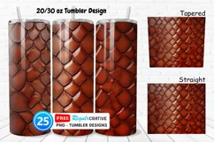 Tooled Leather Texture 20/30oz Tumbler, BONUS 25 Tumbler Product Image 1