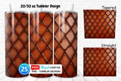 Tooled Leather Texture 20/30oz Tumbler, BONUS 25 Tumbler Product Image 1