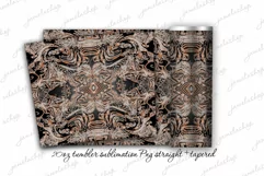 Tooled leather 20oz tumbler design tapered straight PNG lace Product Image 2