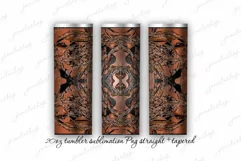 Tooled leather tumbler design 20oz tapered & straight PNG Product Image 2