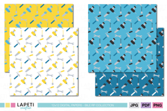 kids tools pattern scrapbook paper