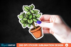 Topiary Pot Sticker Clipart, Sticker PNG Sticker Product Image 1