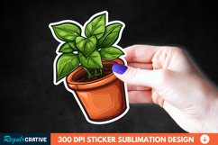 Topiary Pot Sticker Clipart, Sticker PNG Sticker Product Image 1