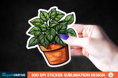 Topiary Pot Sticker Clipart, Sticker PNG Sticker Product Image 1