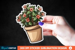 Topiary Pot Sticker Clipart, Sticker PNG Sticker Product Image 1