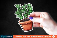 Topiary Pot Sticker Clipart, Sticker PNG Sticker Product Image 1