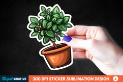 Topiary Pot Sticker Clipart, Sticker PNG Sticker Product Image 1