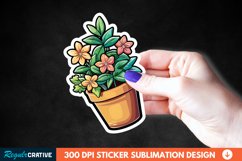 Topiary Pot Sticker Clipart, Sticker PNG Sticker Product Image 1