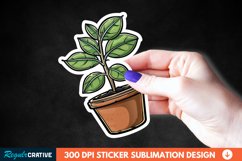 Topiary Pot Sticker Clipart, Sticker PNG Sticker Product Image 1