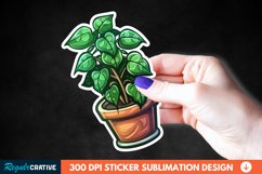 Topiary Pot Sticker Clipart, Sticker PNG Sticker Product Image 1