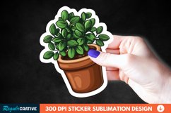 Topiary Pot Sticker Clipart, Sticker PNG Sticker Product Image 1