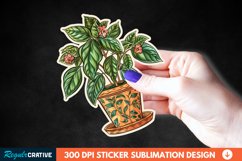 Topiary Pot Sticker Clipart, Sticker PNG Sticker Product Image 1