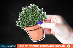 Topiary Pot Sticker Clipart, Sticker PNG Sticker Product Image 1