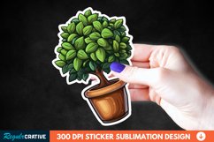 Topiary Pot Sticker Clipart, Sticker PNG Sticker Product Image 1