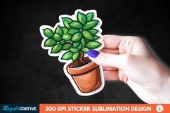 Topiary Pot Sticker Clipart, Sticker PNG Sticker Product Image 1