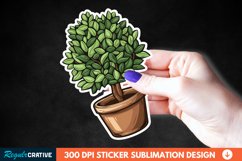 Topiary Pot Sticker Clipart, Sticker PNG Sticker Product Image 1