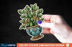 Topiary Pot Sticker Clipart, Sticker PNG Sticker Product Image 1