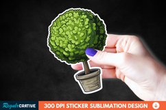 Topiary Pot Sticker Clipart, Sticker PNG Sticker Product Image 1
