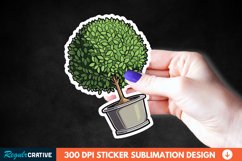 Topiary Pot Sticker Clipart, Sticker PNG Sticker Product Image 1