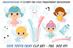 Tooth Fairy PNG | Kawaii Dental Care Clipart Bundle Product Image 1