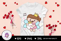 Tooth fairy cute sublimation art. Kawaii Clipart fairytale Product Image 4