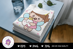 Tooth fairy cute sublimation art. Kawaii Clipart fairytale Product Image 2