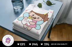 Tooth fairy cute sublimation art. Kawaii Clipart fairytale Product Image 2