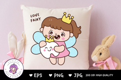 Tooth fairy cute sublimation art. Kawaii Clipart fairytale Product Image 5