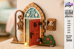 Tooth Fairy Door Laser Cut |Children&#039;s Room Decor| Mini Door Product Image 1