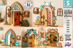 Tooth Fairy Doors Laser Cut Bundle|Kids Room Decor|Mini Door Product Image 1