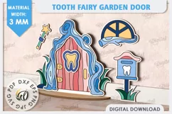 Tooth Fairy Door Laser Cut. Kids Room Decoration SVG Product Image 1