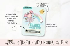 Tooth Fairy Money Card Holders - 4 PNG Files Product Image 2
