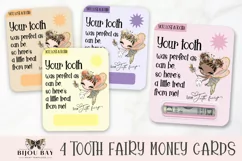 4 Girl Tooth Fairy Printable Money Card Holders Product Image 1